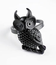 Load image into Gallery viewer, Perched Owl Metal Napkin Rings, Set of 4 [Online Only]
