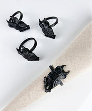 Load image into Gallery viewer, Perched Owl Metal Napkin Rings, Set of 4 [Online Only]
