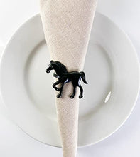 Load image into Gallery viewer, Horse Metal Napkin Rings, Set of 4 (5 Color Options) [Online Only]
