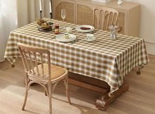 Load image into Gallery viewer, Plaid Woven 100% Cotton Tablecloth with Pom Pom [Online Only]
