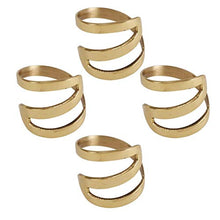 Load image into Gallery viewer, Contemporary Zig Zag Metal Napkin Rings, Set of 4 [Online Only]
