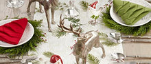Load image into Gallery viewer, Pine Needle &amp; Red Berry Cotton Christmas Placemats &amp; Table Runner with Tassel 16"W x 72"L [Online Only]
