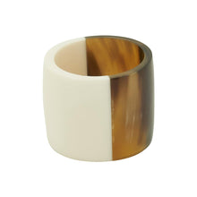 Load image into Gallery viewer, Handcrafted Buffalo Horn &amp; Resin Napkin Rings, Set of 4 [Online Only]
