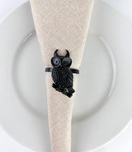 Load image into Gallery viewer, Perched Owl Metal Napkin Rings, Set of 4 [Online Only]
