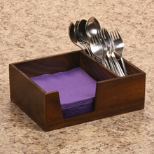 Load image into Gallery viewer, Acacia Wood Flatware &amp; Napkin Holder [Online Only]
