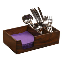 Load image into Gallery viewer, Acacia Wood Flatware &amp; Napkin Holder [Online Only]
