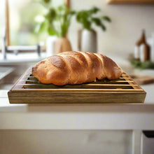 Load image into Gallery viewer, Acacia Wood Three-in-One Tray, Trivet and Bread Crumb Catcher [Online Only]
