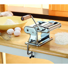 Load image into Gallery viewer, Fante's Silver Pasta Machine with Double Pasta Cutter
