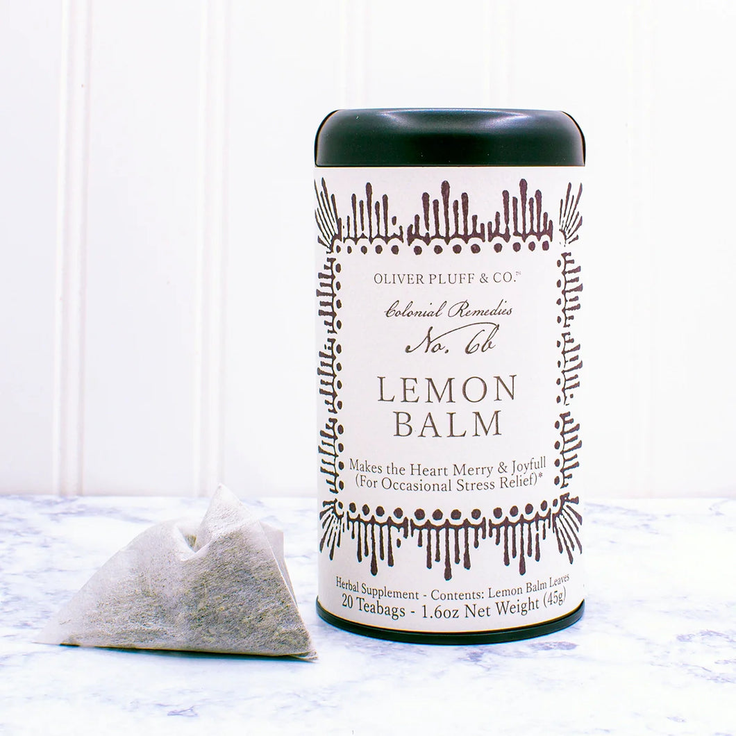 Lemon Balm Tea Bags Colonial Remedies No. 6b