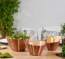 Load image into Gallery viewer, Wood Wavy Salad Bowl (3 Sizes)
