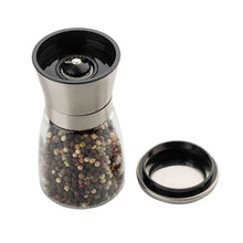 Load image into Gallery viewer, 6 oz Glass Salt &amp; Pepper Grinding Mill, Set of 2
