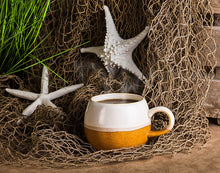 Load image into Gallery viewer, White &amp; Brown Ball Mug 3.5&quot;H (16oz)
