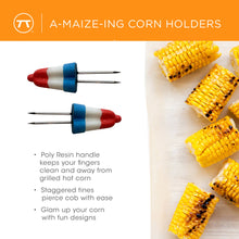 Load image into Gallery viewer, Patriotic Popsicle Themed Corn Handles, Set of 4 Pairs
