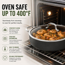 Load image into Gallery viewer, Alva Non-Stick Sauté Pan with Lid Black—4-Qt [Online Only]
