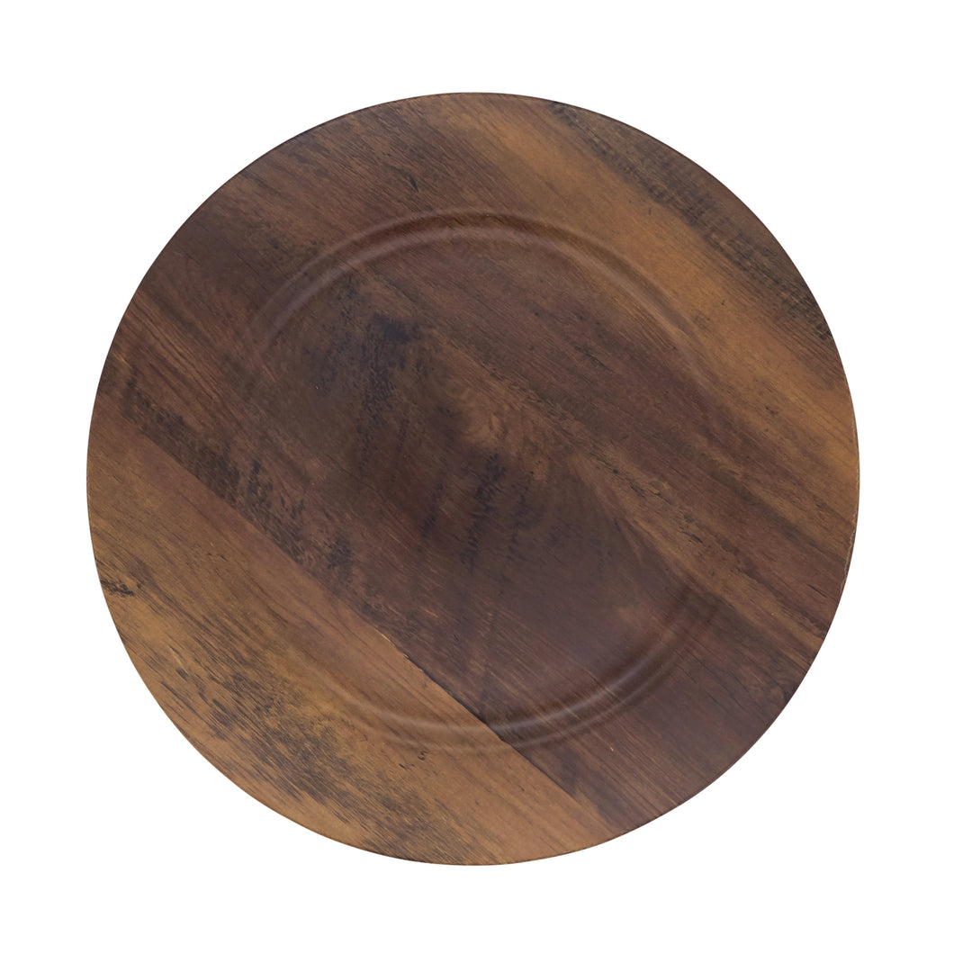 Faux Wood Charger Plate