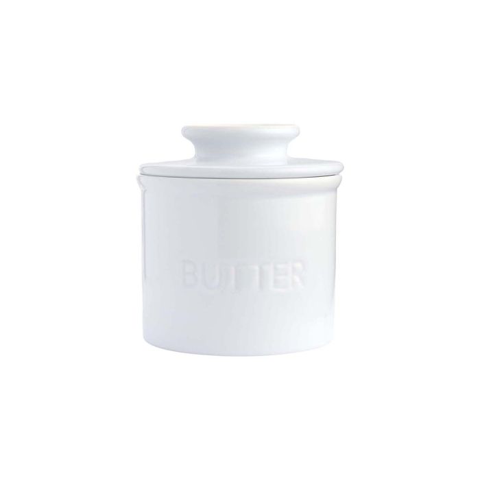 White Ceramic Butter Crock