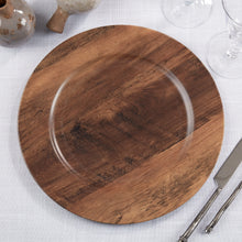 Load image into Gallery viewer, Faux Wood Charger Plate
