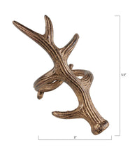 Load image into Gallery viewer, Rustic Antler Design Aluminum Napkin Rings, Set of 4 [Online Only]
