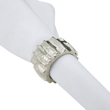 Load image into Gallery viewer, Contemporary Ribbed Design Metal Napkin Rings, Set of 4 [Online Only]
