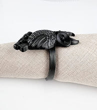 Load image into Gallery viewer, Perched Owl Metal Napkin Rings, Set of 4 [Online Only]
