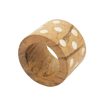 Load image into Gallery viewer, Handcrafted Dot Design Wooden Napkin Rings, Set of 4 [Online Only]
