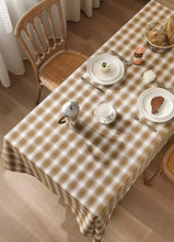 Load image into Gallery viewer, Plaid Woven 100% Cotton Tablecloth with Pom Pom [Online Only]
