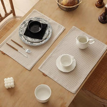 Load image into Gallery viewer, Fennco Styles Striped Two-Side Use Reversible Placemats, Set of 4 (2 Colors) [Online Only]
