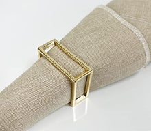 Load image into Gallery viewer, Square Metal Frame Napkin Rings, Set of 4 [Online Only]
