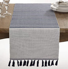 Load image into Gallery viewer, Bellaria Collection Ribbed Tassel Reversible Table Linens [Online Only]
