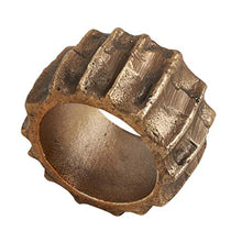 Load image into Gallery viewer, Contemporary Ribbed Design Metal Napkin Rings, Set of 4 [Online Only]
