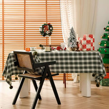 Load image into Gallery viewer, Plaid Woven 100% Cotton Tablecloth with Pom Pom [Online Only]
