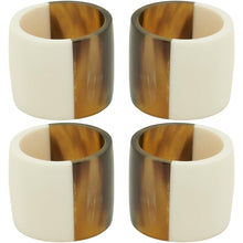 Load image into Gallery viewer, Handcrafted Buffalo Horn &amp; Resin Napkin Rings, Set of 4 [Online Only]
