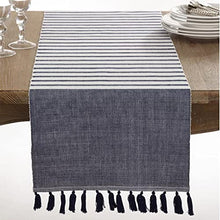Load image into Gallery viewer, Bellaria Collection Ribbed Tassel Reversible Table Linens [Online Only]
