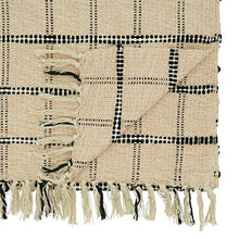 Load image into Gallery viewer, Woven Checker Tassel Cotton Table Runner 16" W x 72" L [Online Only]
