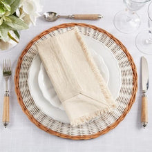 Load image into Gallery viewer, Double-Layer Fringe Cotton Blend Cloth Napkins 20" W X 20" L, Set of 4 [Online Only]
