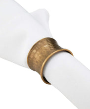 Load image into Gallery viewer, Retro Hammered Metal Napkin Rings, Set of 4 [Online Only]

