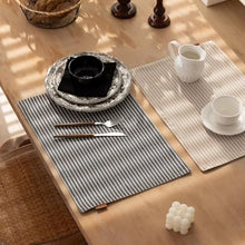 Load image into Gallery viewer, Fennco Styles Striped Two-Side Use Reversible Placemats, Set of 4 (2 Colors) [Online Only]
