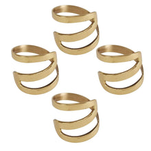 Load image into Gallery viewer, Contemporary Zig Zag Metal Napkin Rings, Set of 4 [Online Only]

