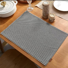 Load image into Gallery viewer, Fennco Styles Striped Two-Side Use Reversible Placemats, Set of 4 (2 Colors) [Online Only]
