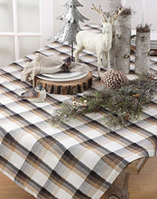 Load image into Gallery viewer, Holiday Plaid Pattern Textured 100% Cotton Tablecloth [Online Only]

