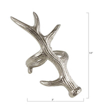 Load image into Gallery viewer, Rustic Antler Design Aluminum Napkin Rings, Set of 4 [Online Only]
