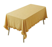 Load image into Gallery viewer, French Ruffled Border Cotton Woven Tablecloth [Online Only]
