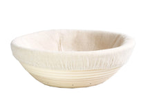 Load image into Gallery viewer, 10&quot; Round Bread Proofing Basket Rattan Bowl  w/Cloth Liner
