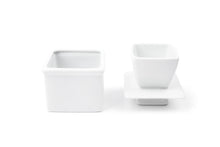 Load image into Gallery viewer, White Stoneware Butter Keeper

