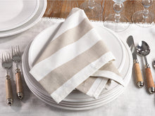 Load image into Gallery viewer, Taupe Classic Striped Napkin
