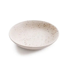 Load image into Gallery viewer, Ribbed Ceramic Speckled Soup/Pasta Bowl
