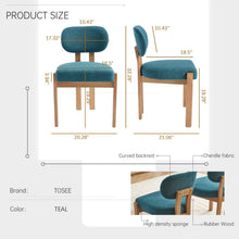 Load image into Gallery viewer, Dining Chairs With Ergonomic Backrest And Adjustable Feet (Set of 2) [Online Only]
