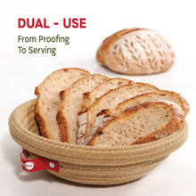 Load image into Gallery viewer, Round Cotton Rope Proofing Baskets Set | KneadAce
