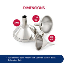 Load image into Gallery viewer, Kitchen Condiment Mini Funnel Set
