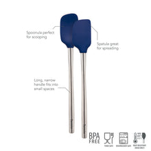 Load image into Gallery viewer, Flex-Core® Mini Spatula + Spoonula with Stainless Steel Handle [Online Only]
